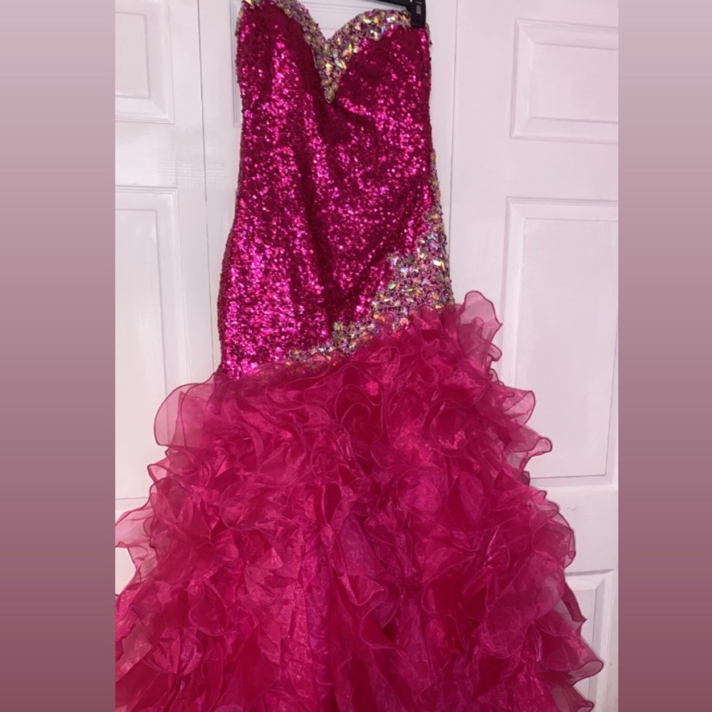 Long pink dress